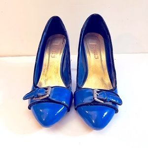 Something Blue high heels with cute buckles